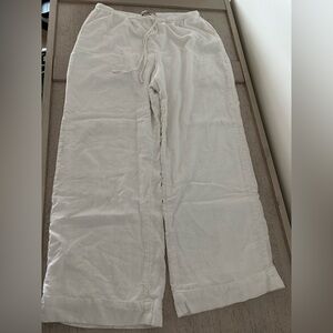 Abercrombie & Fitch White Drawstring Pants